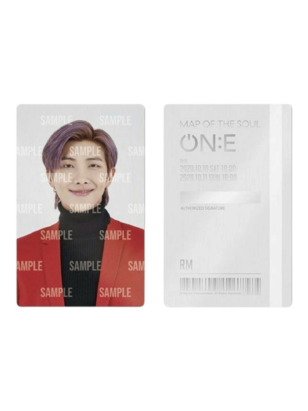 MOTS (MAP OF THE SOUL) ON:E BTS RM CARD TICKET - BRAND NEW, SEALED